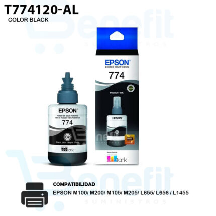 BOTELLA DE TINTA T774 COLOR NEGRO T774120-AL
