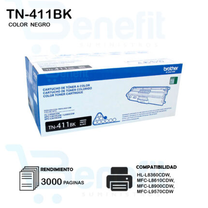 CARTUCHO DE TONER BROTHER TN411 BLACK