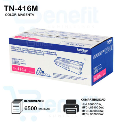 CARTUCHO DE TONER BROTHER TN416 MAGENTA