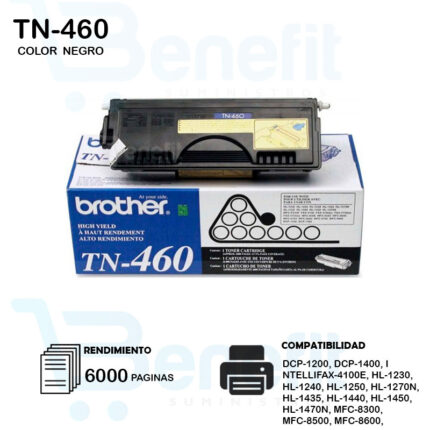 CARTUCHO DE TONER BROTHER  TN460 NEGRO