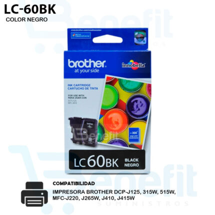 TINTA LC-60BK  COLOR NEGRO BROTHER