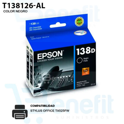 TINTA T138 COLOR NEGRO T138126-AL 