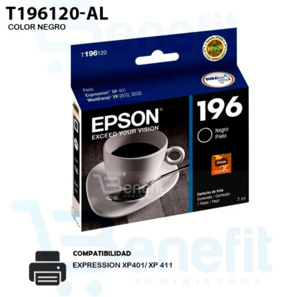 TINTA T196 COLOR NEGRO T196120-AL ORIGINAL 