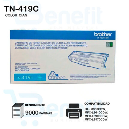 CARTUCHO DE TONER BROTHER  TN419 BLACK